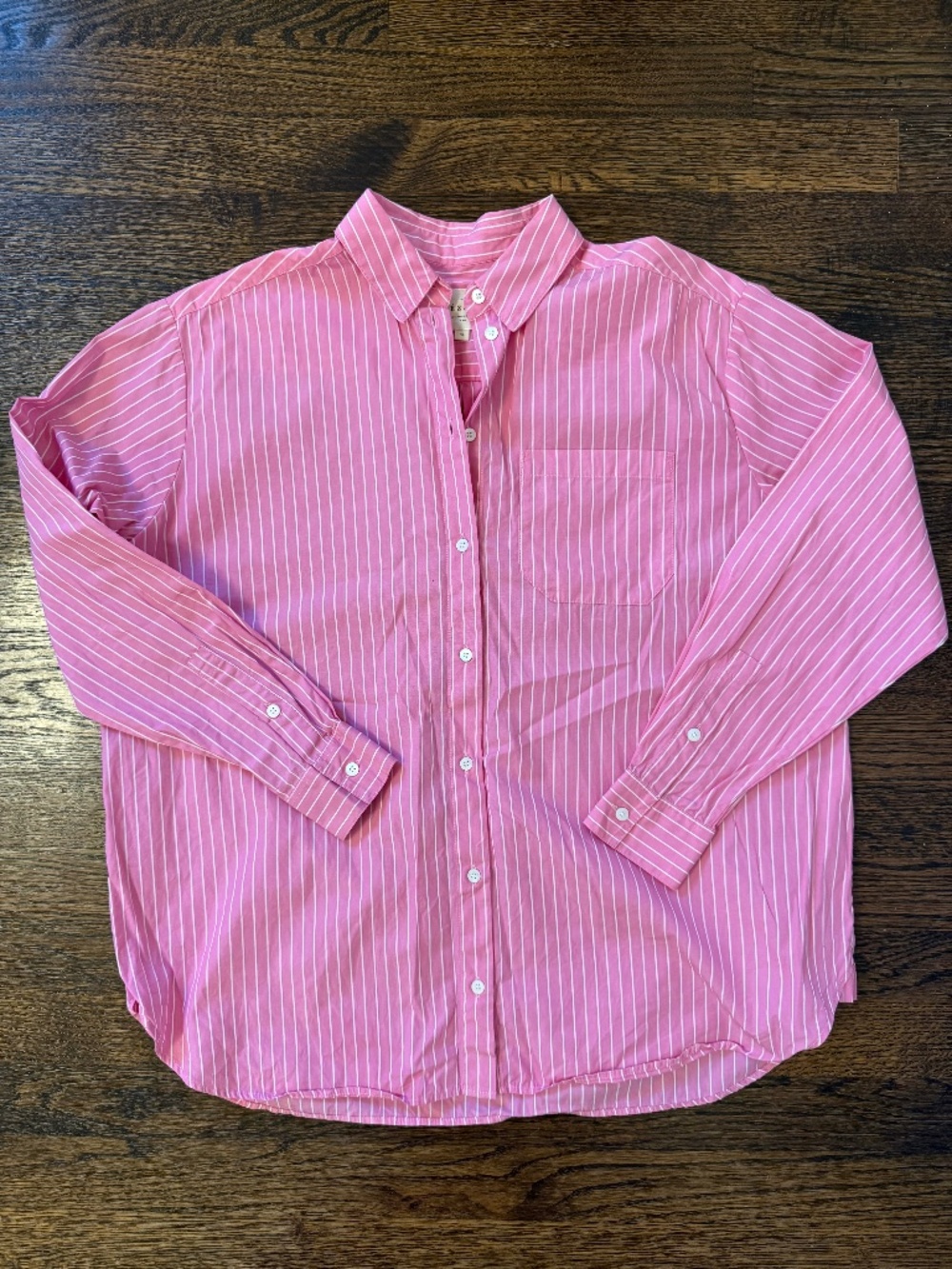 Sezane Max Shirt Ecru/ Pink Stripes - Size 2
